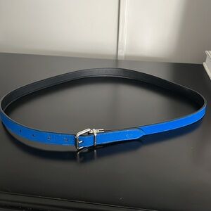 Mulberry Blue and Black Leather Belt
